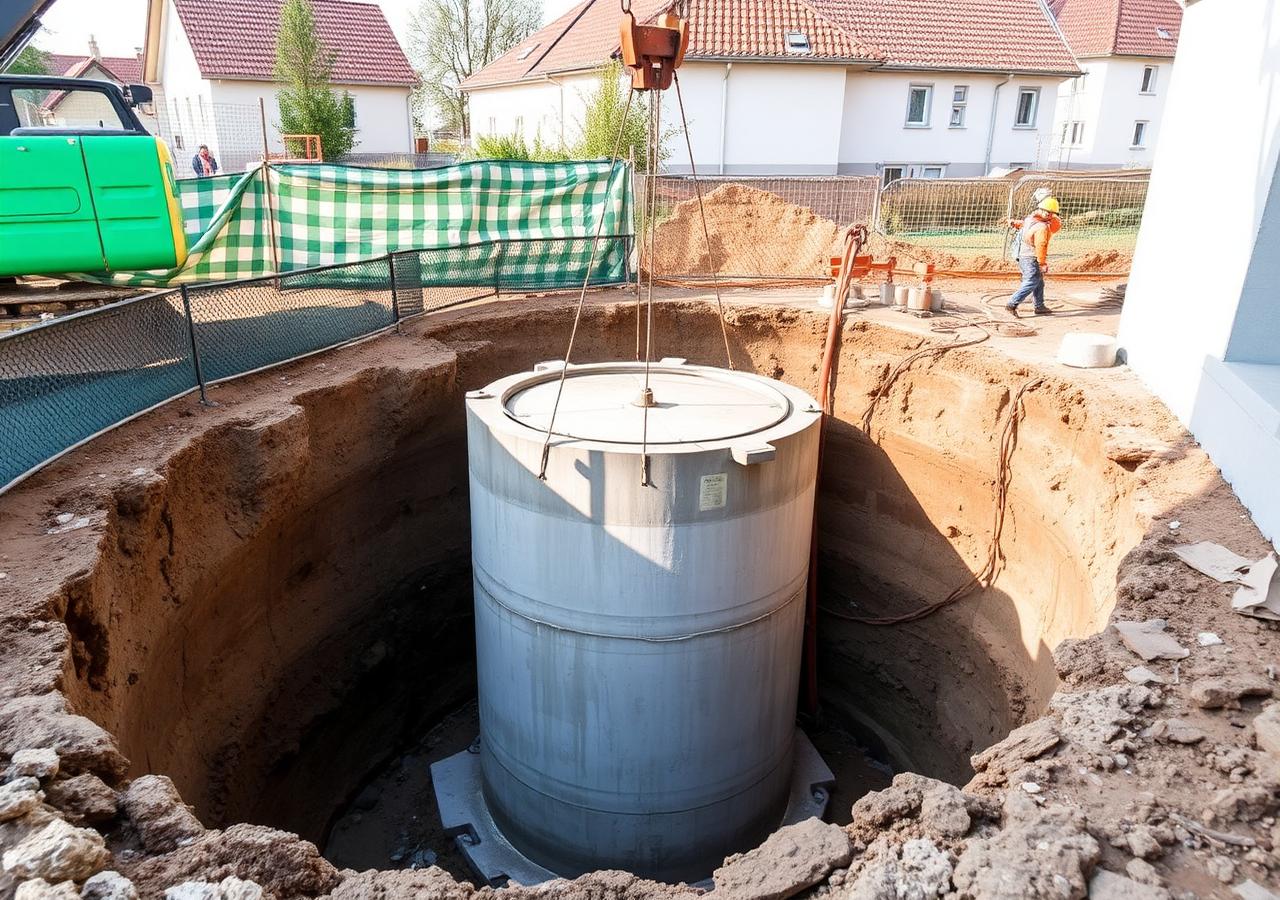 Einbau einer Kleinkläranlage